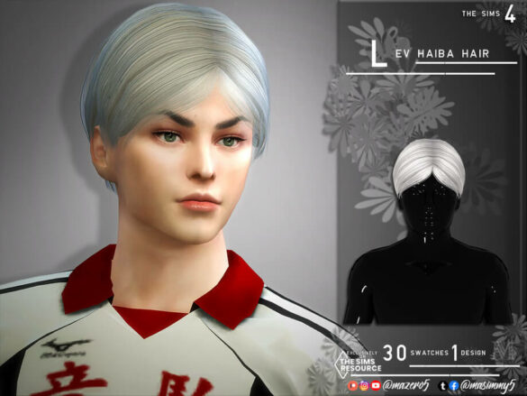 The Sims 4 Hair Lev Haiba by Mazero5