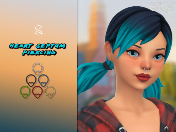 The Sims 4 heart septum piercing