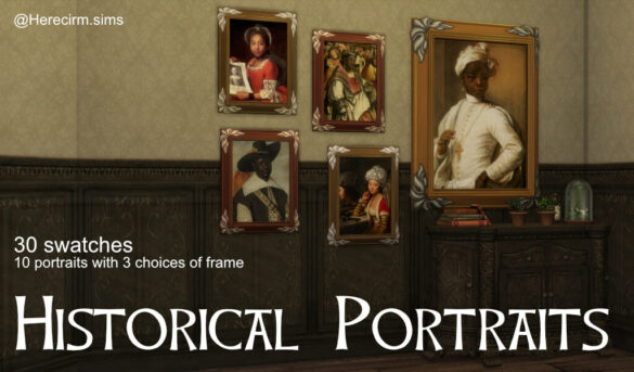 The Sims 4 historical portraits