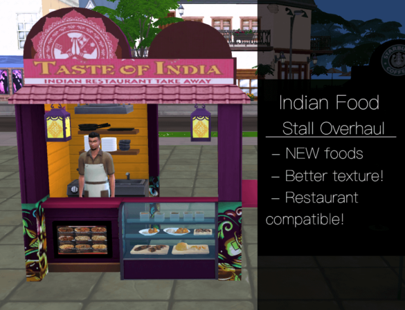 The Sims 4 Indian Food Stall Overhaul