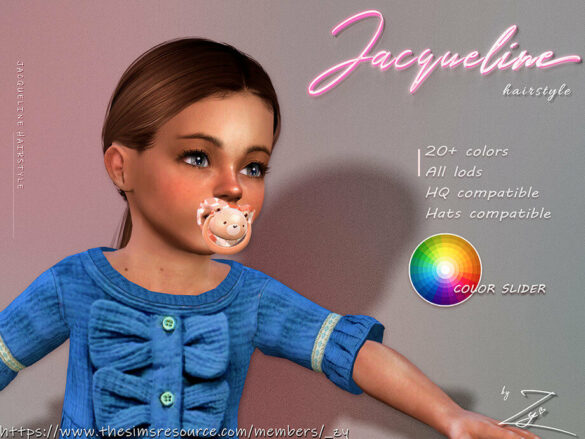 Jacqueline Hair for Toddlers(Tight low ponytail) by zy