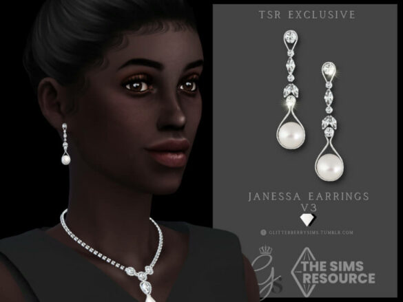 The Sims 4 Janessa Earring v3 by Glitterberryfly