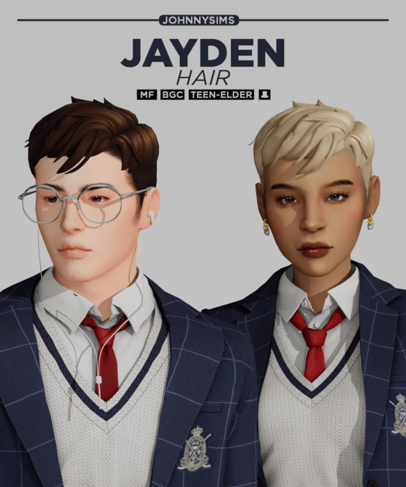 The Sims 4 jayden hair
