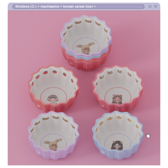 The Sims 4 korean cereal bowl