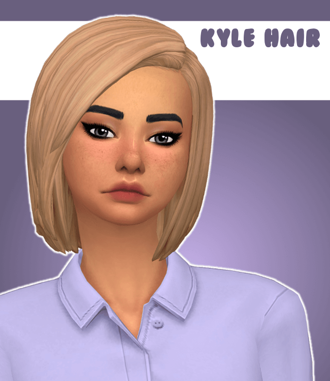 The Sims 4 kyle hair the fitness stuff fringe - CC The Sims