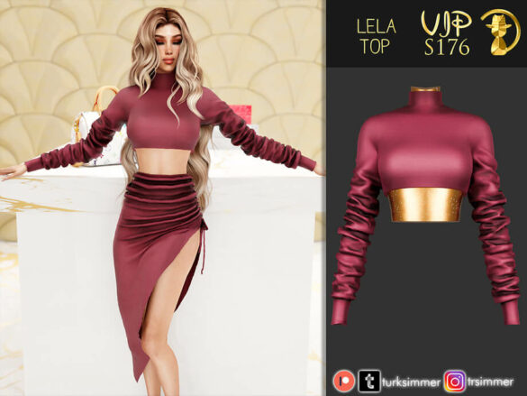 The Sims 4 Lela Top S176 by turksimmer