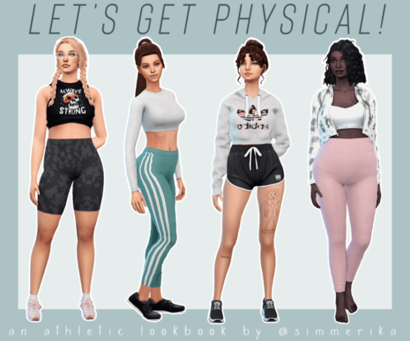 The Sims 4 lets get physical an athletic lookbook