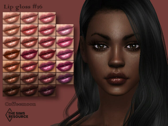 The Sims 4 Lip gloss N16 by coffeemoon