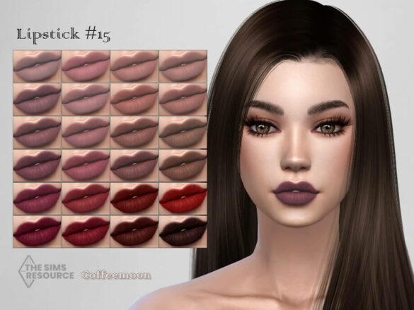 The Sims 4 Lipstick N15 by coffeemoon
