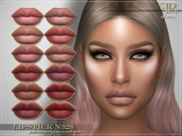 The Sims 4 Lipstick N328 by FashionRoyaltySims TSR