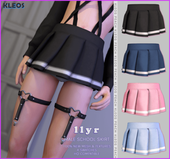 The Sims 4 Llyr Male School Skirt