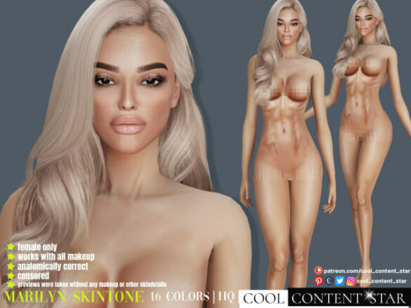 The Sims 4 marilyn skintone free gift