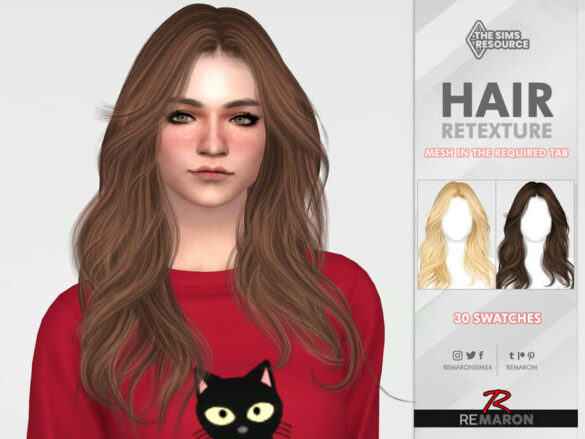 Monika Hair Retexture Mesh Needed by remaron at TSR