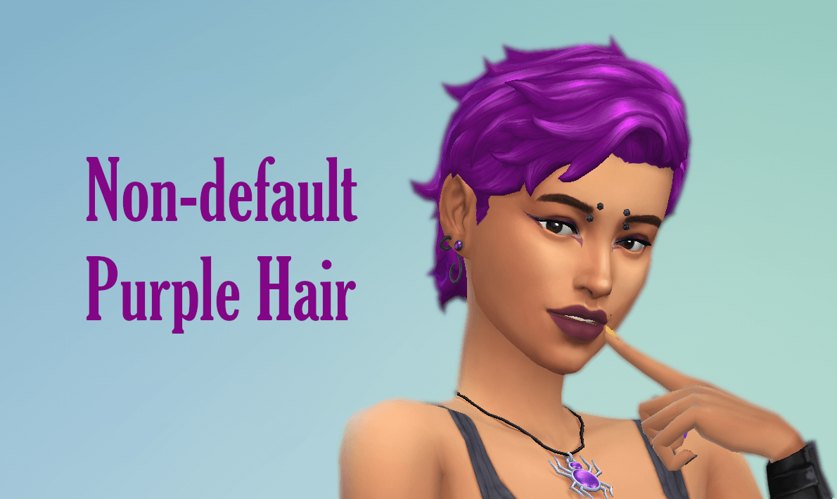 The Sims 4 Non Default Purple Hair Swatch Cc The Sims