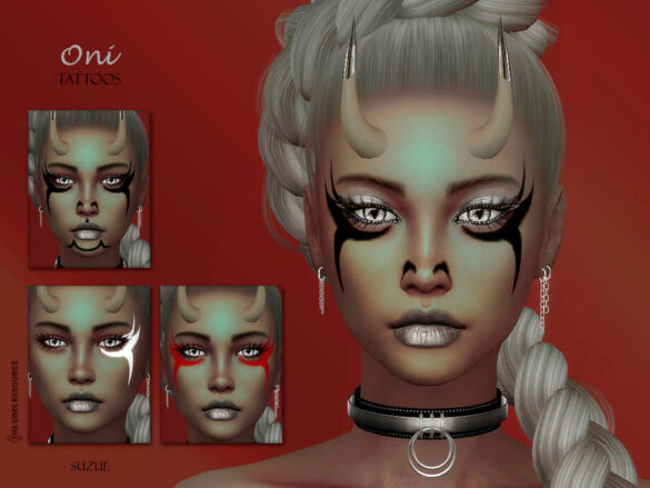 The Sims 4 Oni Tattoos N16 by Suzue