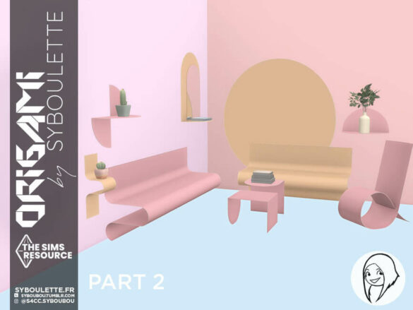 The Sims 4 Origami set – Part 2 by Syboubou