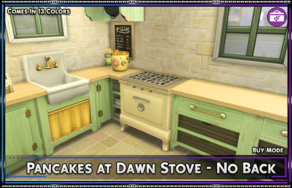 The Sims 4 Pancakes at Dawn Stove – No Back
