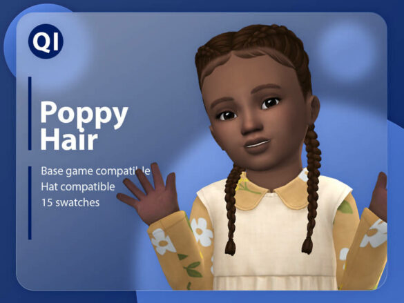 The Sims 4 Poppy Hair by qicc