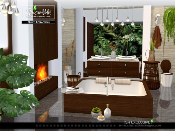 The Sims 4 Quiet Attraction Bathroom by SIMcredible!