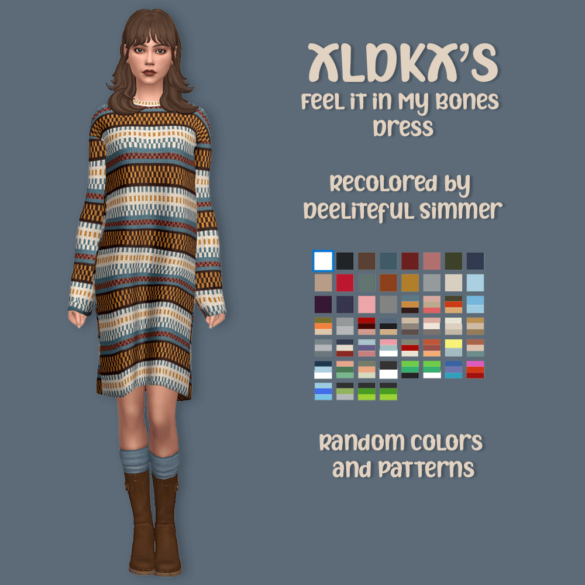 The Sims 4 recolored this dress