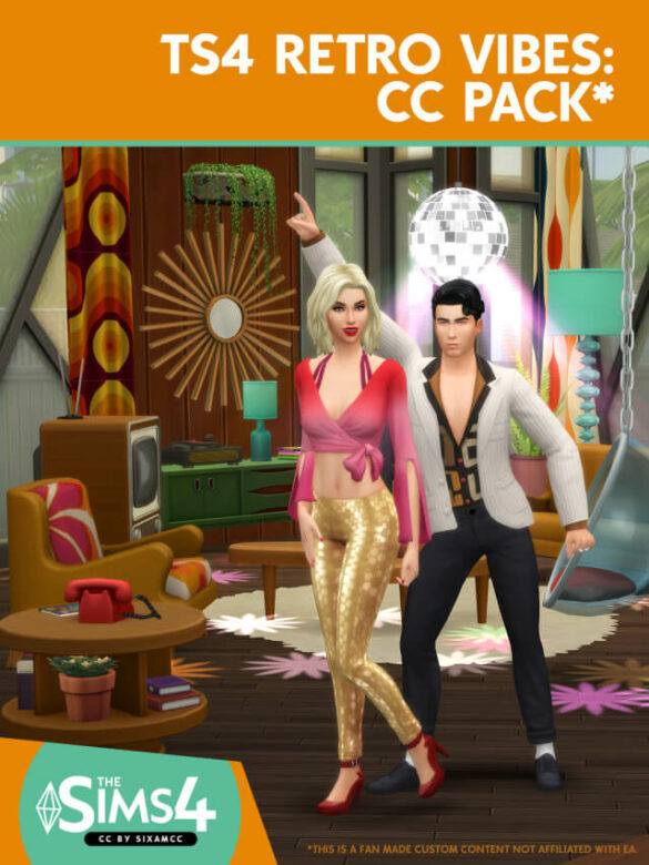 The Sims 4 Retro Vibes CC PACK