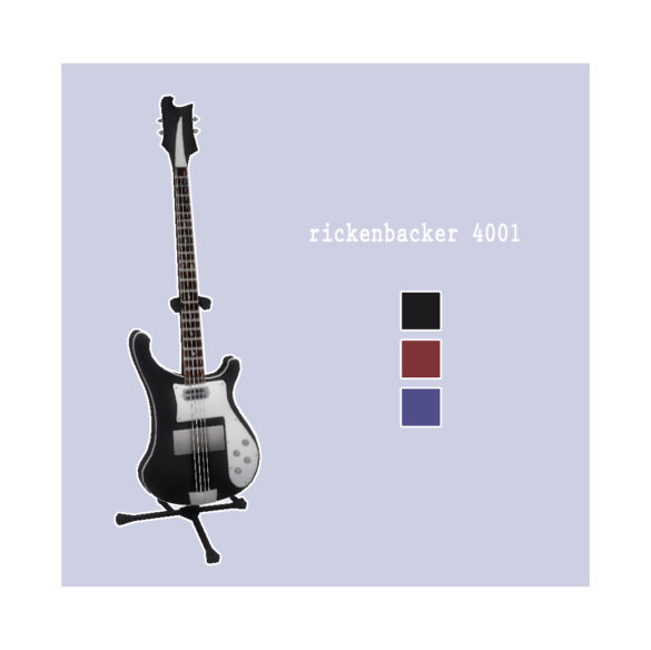 The Sims 4 rickenbacker 4001 bass