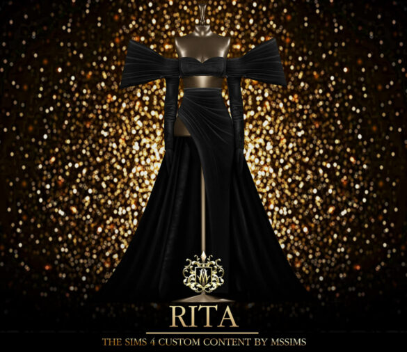 The Sims 4 RITA GOWN by MSSIMS