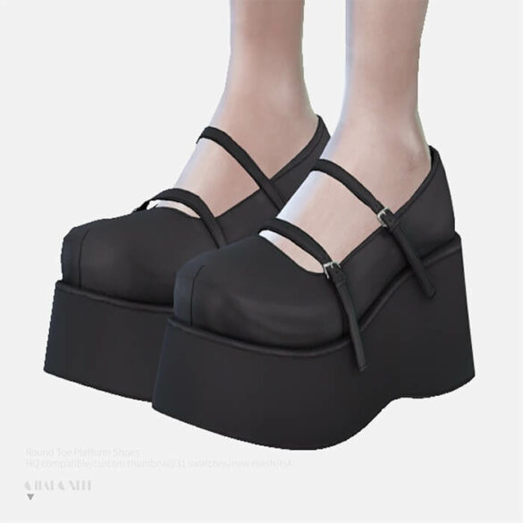 The Sims 4 Round Toe Platform Shoes