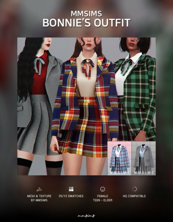 The Sims 4 s4cc mmsims af bonnies outfit