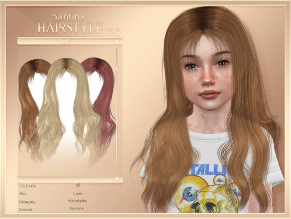 The Sims 4 Santina (Child Hair) by JavaSims at TSR
