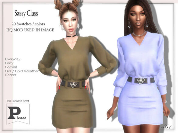 The Sims 4 Sassy Class Dress by pizazz