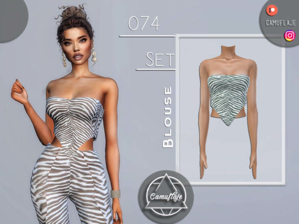 The Sims 4 SET 074 – Blouse by Camuflaje