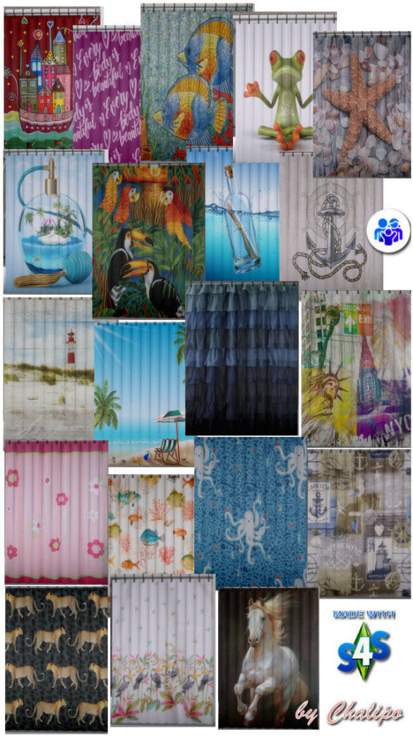 The Sims 4 Shower Curtains at All 4 Sims