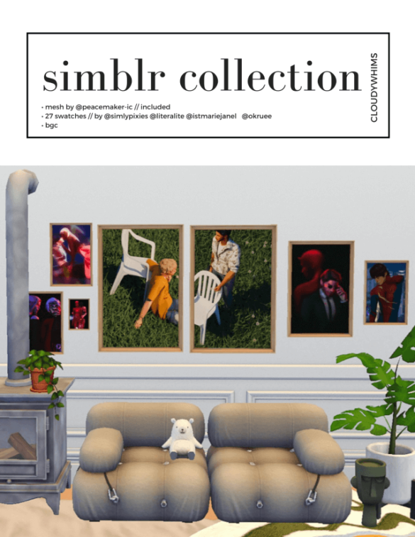 The Sims 4 simblr collection picture frames part two