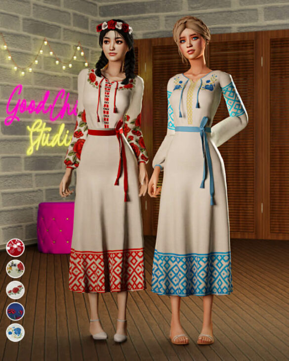 Stay strong Ukraine – Dress Embroidered Midi