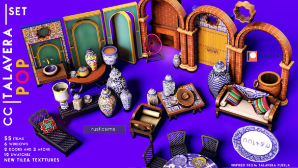The Sims 4 TALAVERA POP SET at RUSTIC SIMS