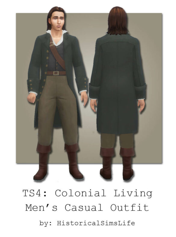 The Sims 4 ts4 colonial living mens casual outfit