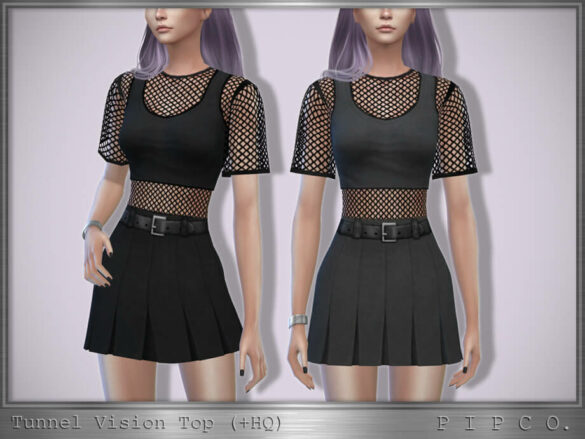 The Sims 4 Tunnel Vision Top II by Pipco