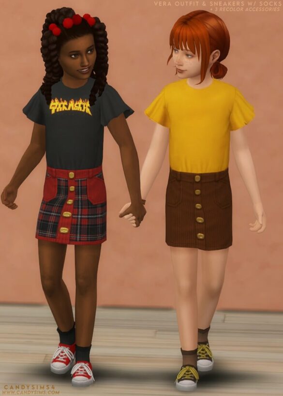 The Sims 4 VERA OUTFIT & SNEAKERS at Candy Sims 4