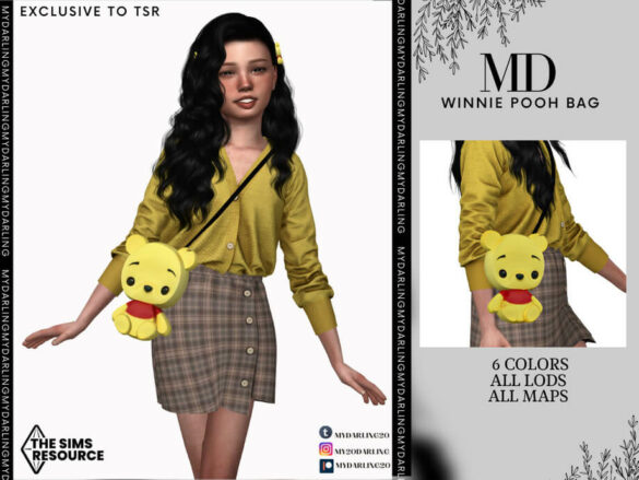 The Sims 4 WINNIE POOH BAG CHILD by Mydarling20