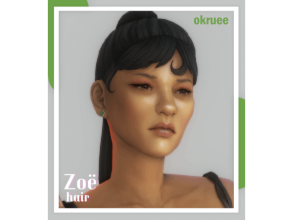 The Sims 4 zoë hair by okruee