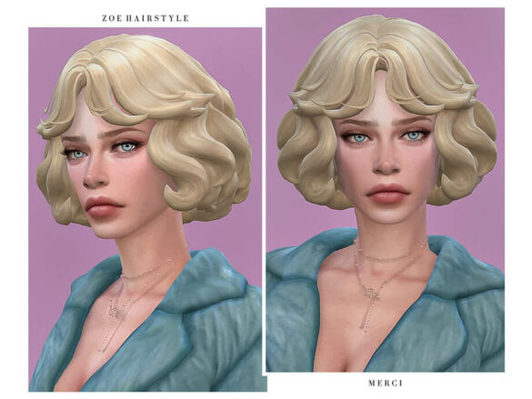 The Sims 4 Zoe Hairstyle by -Merci-