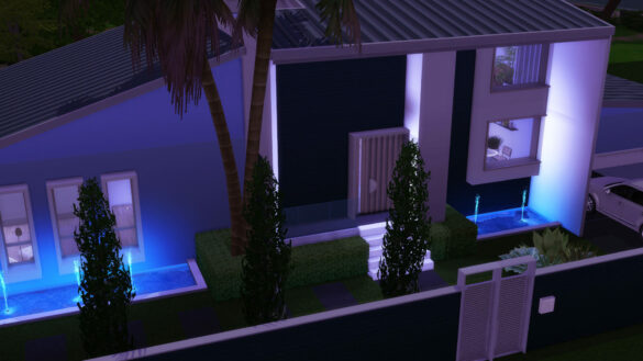 family home aquarium blue house dl cc