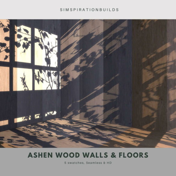 The Sims 4 Ashen wood walls and floors at Simspiration Builds