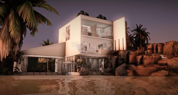 The Sims 4 beach house