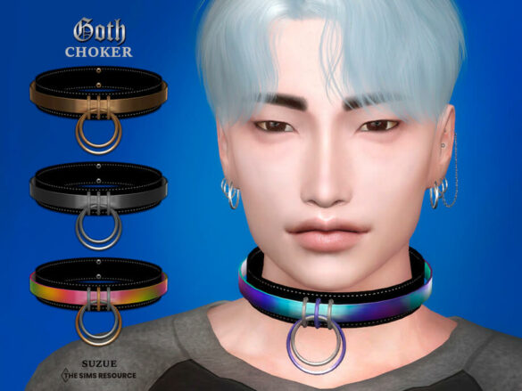 The Sims 4 Goth Choker by Suzue at TSR