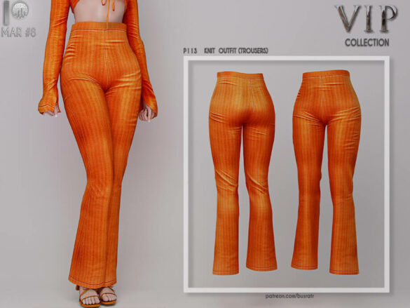 The Sims 4 KNIT OUTFIT (TROUSERS) P113 by busra-tr