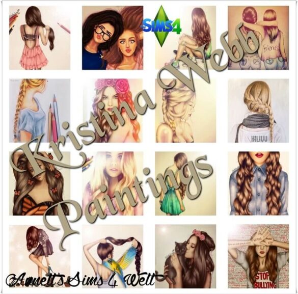 The Sims 4 kristina webb paintings