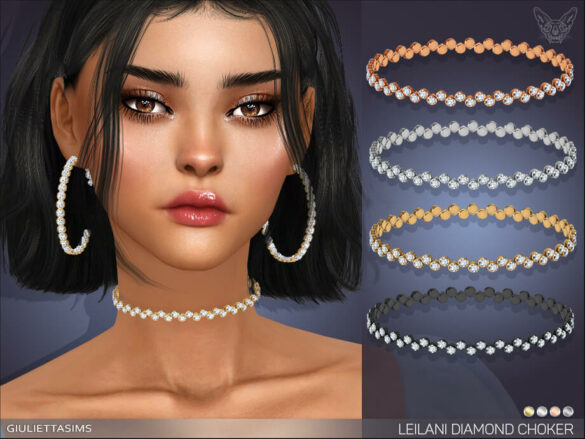 The Sims 4 Leilani Diamond Choker by feyona
