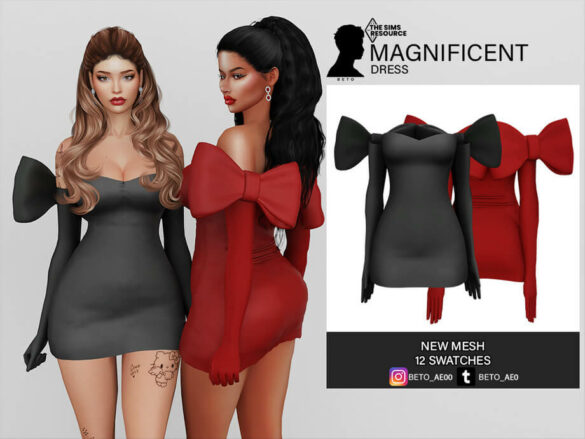 The Sims 4 Magnificent (Dress) by Beto_ae0 at TSR